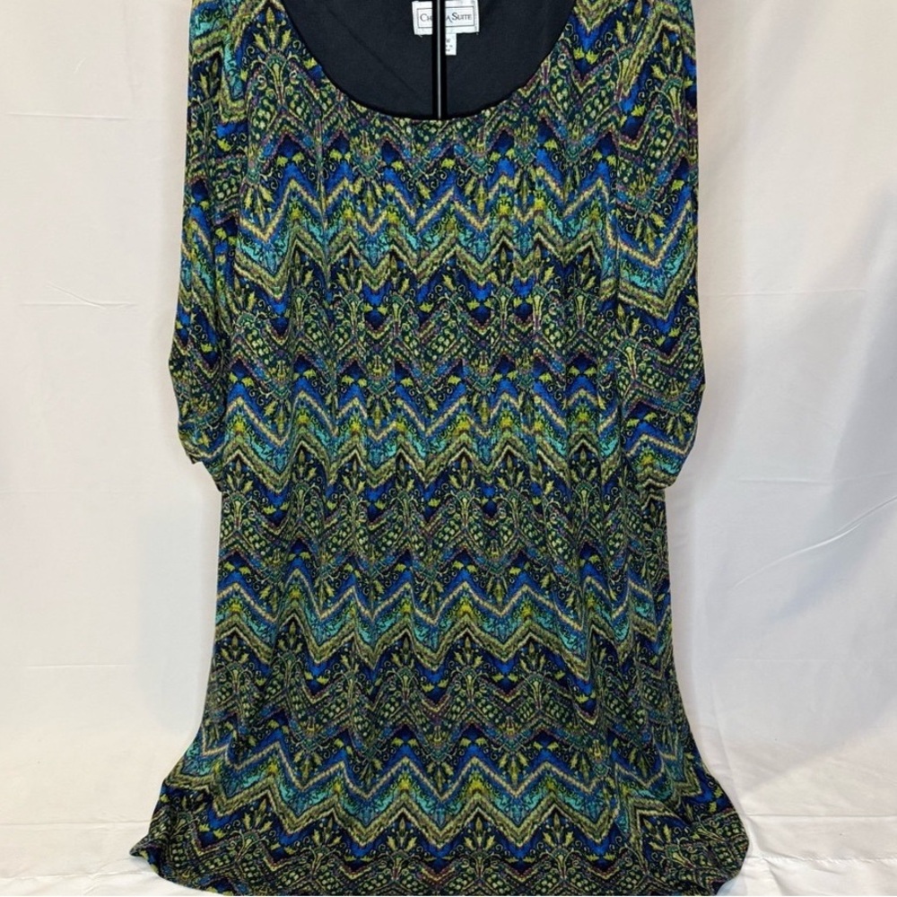 Stylish Multicolor Chevron Midi Dress